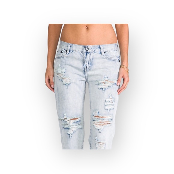 VHTF: One Teaspoon ☻︎ Awesome Baggies Boyfriend Ripped Denim Jeans ☻︎ Fiasco 25 - Picture 4 of 16